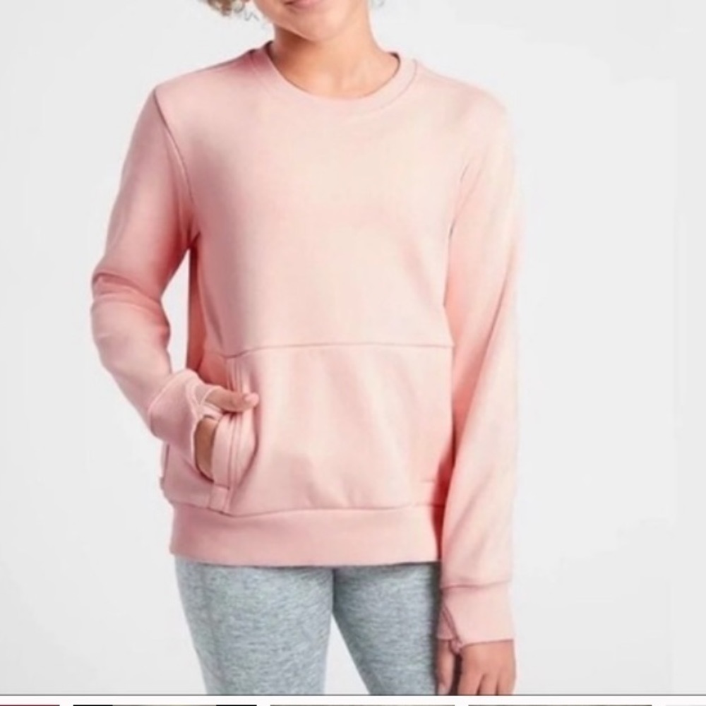 Athleta Girl pink sweatshirt L/12